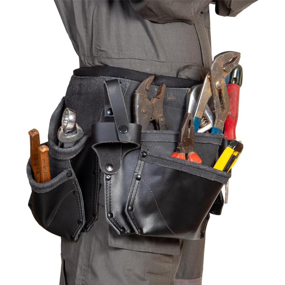 Graywolf Premium Leather Tool Belt for Carpenters and Framers – Durable Tool Rig with Pouches and Tool Bags for Construction and Roofing | DIY