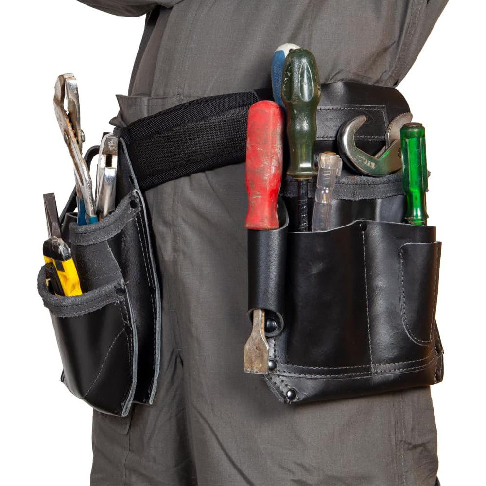 Graywolf Premium Leather Tool Belt for Carpenters and Framers – Durable Tool Rig with Pouches and Tool Bags for Construction and Roofing | DIY