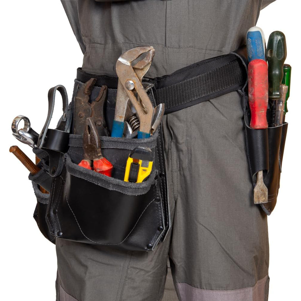 Graywolf Premium Leather Tool Belt for Carpenters and Framers – Durable Tool Rig with Pouches and Tool Bags for Construction and Roofing | DIY