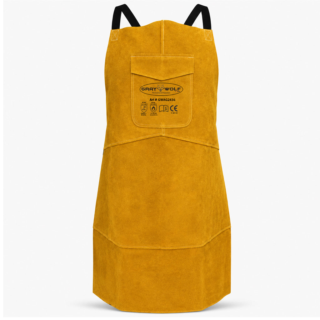 GRAYWOLF® GWAG2436 Golden Leather Welding Apron