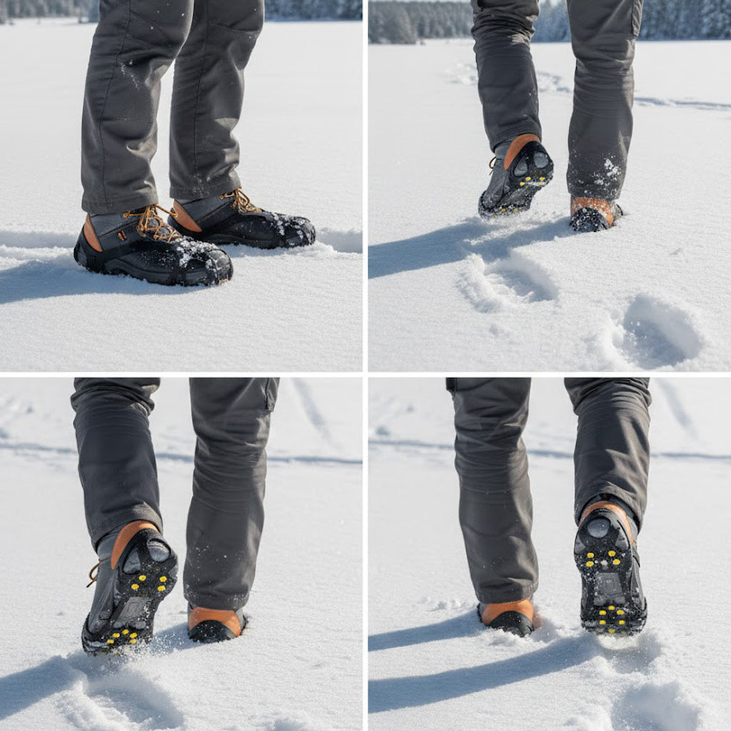 Xpro Full Sole Grip - Superior Ice Traction for Boots and Shoes, Durable Winter Cleats for Walking and Work